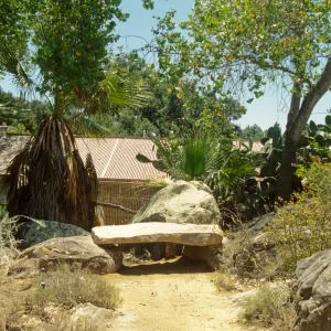 Pritzlaff Bench, new stone bench in the Desert Section, 2000