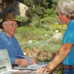 Garden Entrance desk (before Entrance Kiosk), 1980s