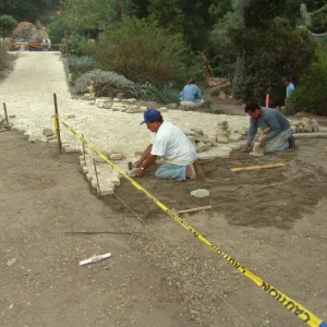 Path Paving looking toward parking lot