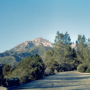 SBBG Parking Lot, view to La Cumbre Peak