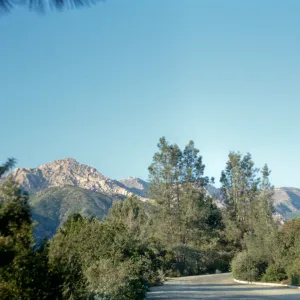 SBBG Parking Lot, view to La Cumbre Peak