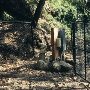 SBBG well pump in the lower Arroyo, Mission Canyon