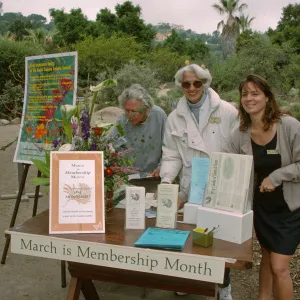 Mission Waterworks & Fiber Arts Exhibit, membership table