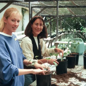 Wren Schroeder, Hort. intern and Carol Bornstein