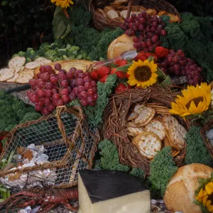 'Flora of Santa Cruz Island' book signing, buffet table (food display)
