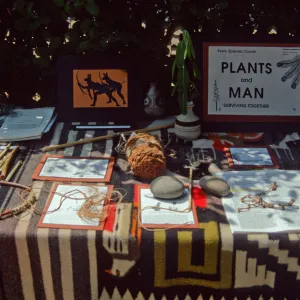 Basketry Display table, Fiber Arts Exhibit