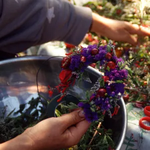 Wreath Making Class, Carol Ostroff