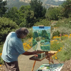 Artist in Garden, Porter Trail