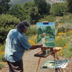 Artist in Garden, Porter Trail