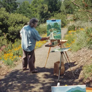Artist in Garden, Porter Trail