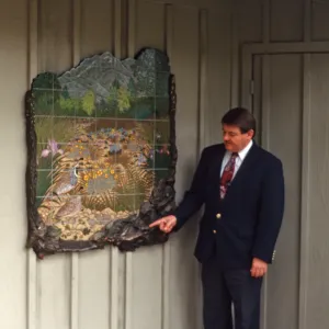 Ed Schneider, Information Kiosk Dedication, tile mosaic