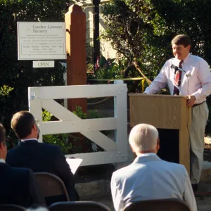 Ed Schneider, Memorial to Lila Sexton, SBBG Courtyard