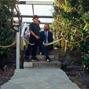 Memorial to Lila Sexton, SBBG Courtyard, Garden Growers Nursery ribbon cutting