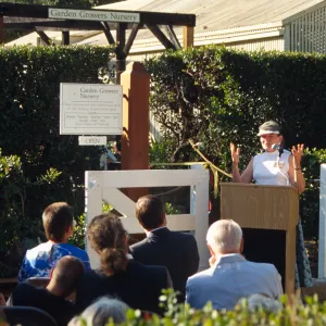 Memorial to Lila Sexton, SBBG Courtyard
