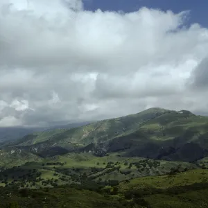 clouds over the Santa Ynez Valley, vista point on San Marcos, viewing north