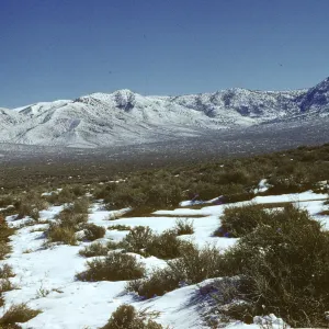 snow covered peaks, Panamint Mountains, high desert