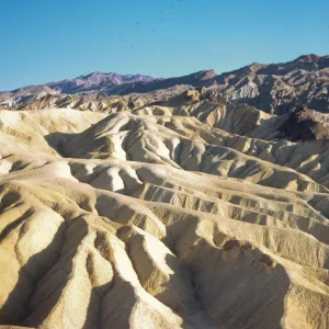 Zabriskie Point, Death Valley, folded golden sand hills