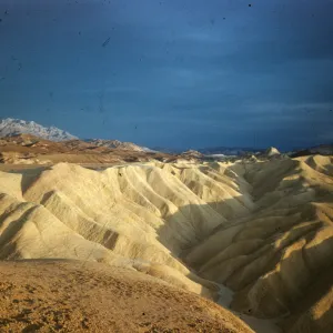 Zabriskie Point , Death Valley, golden folded sand hills