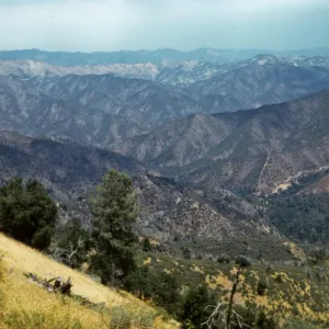 Figueroa Mountain viewing from north side to Hurricane deck and Sierra Madre Range