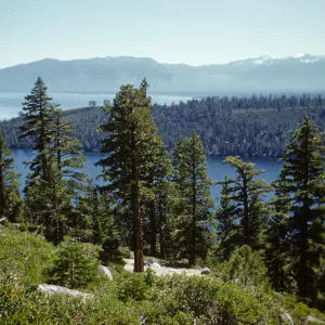 Emerald Bay, Lake Tahoe, with views of the Sierras to the south, 10:20 am
