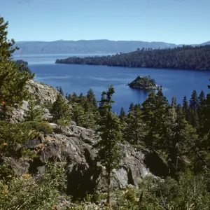 Emerald Bay, Lake Tahoe, with views of the Sierras, 10:30 am