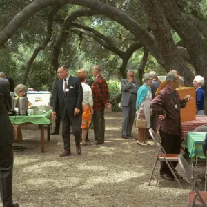 Men's Garden Club, luncheon under the oaks, 1969