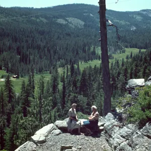 Drakesbad Meadow, from Flat Iron Ridge, Lassen National Park