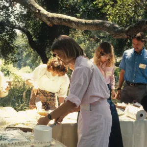 SBBG Members Day Picnic, 1987, under the Meadow Oaks