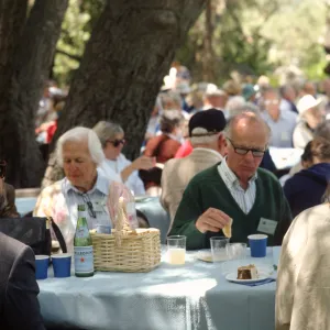 SBBG Members Day Picnic, 1995, under the Meadow Oaks