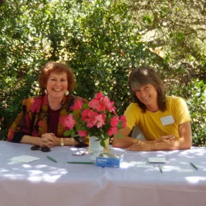 SBBG Members Day Picnic, 1996, reception table