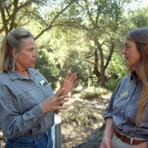 Jane Murray, SBMNH docent and Sally Isaacson, SBMNH and SBBG Docent Picnic