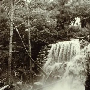 Mission Dam: 'Heavy Rains in 1969 caused flood waters to cover the dam as debris packed up behind the dam'