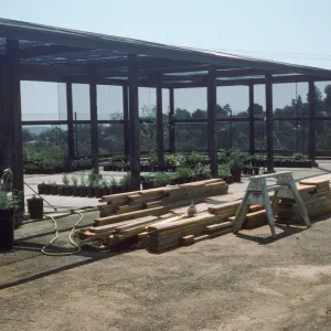 Construction: new concrete surface in can yard