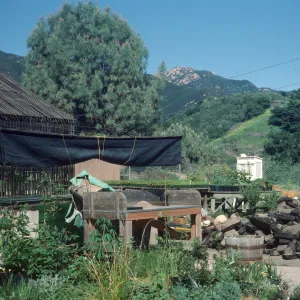 Construction: work area during can yd. resurfacing
