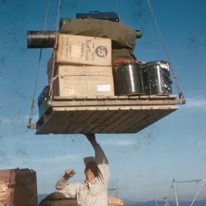 Loading boat at Santa Barbara Harbor