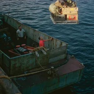 Loading boat at Santa Barbara Harbor
