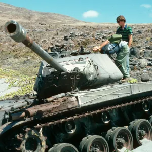 tank used for target practice, China Beach, San Clemente Island
