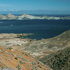 Southeast side, view of East San Benito Island, West San Benito Island