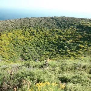 San Martin Island, crater at summit