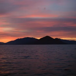 Cedros Island, sunrise over Cedros Island