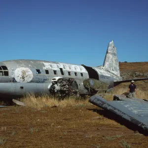 Guadalupe Island, plane wreck, near airstrip