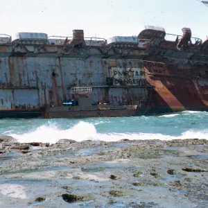 barge moored to carrier, 66-157 & SN-413