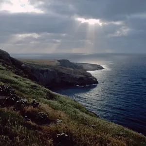 sun over Webster Point, Santa Barbara Island