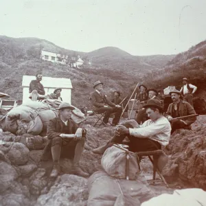 Sheep Camp, Santa Barbara Historical Society photo, same photo in Yates article, Middle Anacapa Island