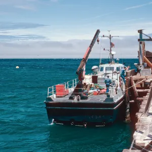 navy boat, Prisoners Harbor, Santa Cruz Island