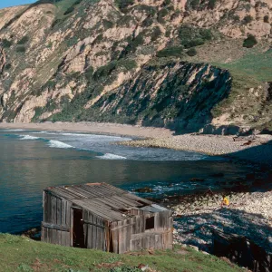 fishing shack, China Harbor, Santa Cruz Island