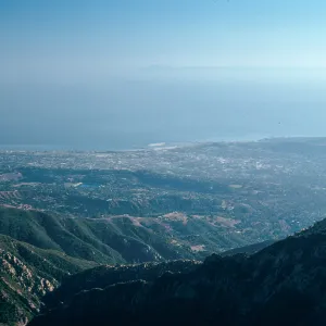 Santa Barbara from La Cumbre Peak, Santa barbara County
