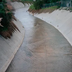 Mission Creek by Highway 101, Santa Barbara County
