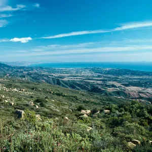 view of Santa Barbara, from West Camino Cielo