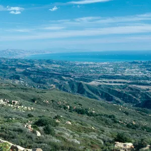 view of Santa Barbara, from West Camino Cielo